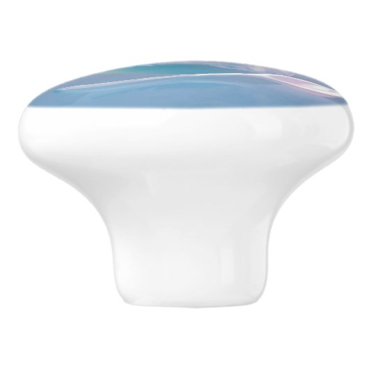 Schattigee geschoren ijshond keramische knop (Zijkant)