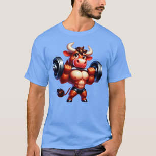 Schattigee gespierde stier t-shirt