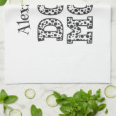 Schattigee gestippelde hondenmoeder theedoek (Gevouwen)