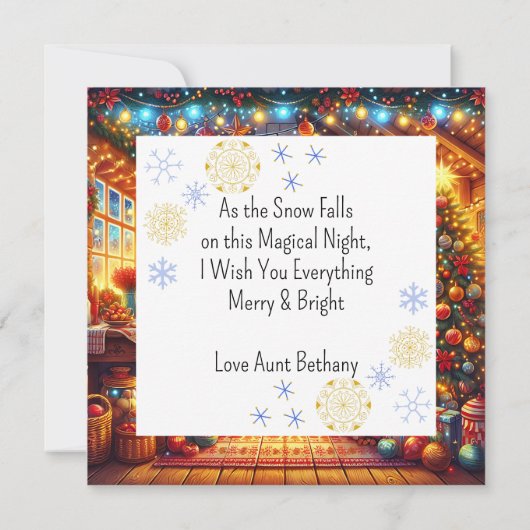 Schattigee Gezellige Kitsch Kerst Feestelijke Keu (Achterkant)