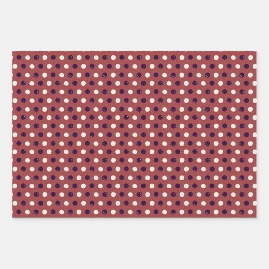 Schattigee gezellige moderne speelse polka dot inpakpapier vel (Voorkant 2)