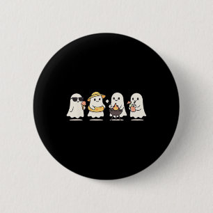 Schattigee Ghost Beach Vakantie Zomer Halloween BB Ronde Button 5,7 Cm
