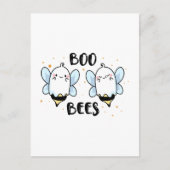 Schattigee Ghost Boo Bees - Funny Halloween op wit Briefkaart (Voorkant)