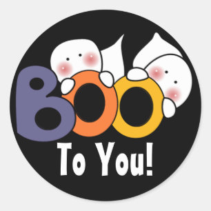 Schattigee Ghost Boo voor jou! Ronde Sticker