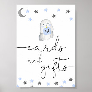 Schattigee Ghost Boy baby shower kaarten en gesche Poster