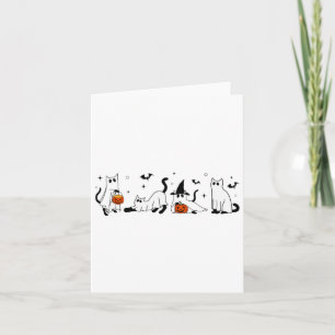 Schattigee Ghost Cat Funny Halloween outfit kostuu Kaart