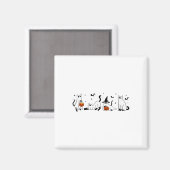 Schattigee Ghost Cat Funny Halloween outfit kostuu Magneet (Voorkant / Achterkant)