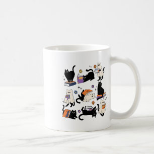 Schattigee Ghost Cat Leesboeken Lover Bookish Hall Koffiemok
