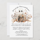 Schattigee Ghost Cauldron Herfstbloemen Halloween Kaart (Voorkant)