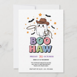 Schattigee Ghost Cowboy Party Kaart