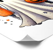 Schattigee Ghost Drink Koffie Halloween Ghost Ice Poster (Hoek)