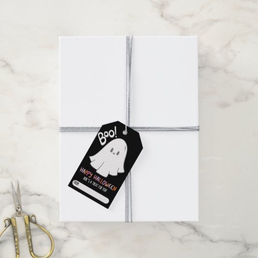 Schattigee Ghost Gift Label Cadeaulabel (Met Touw)