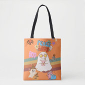 Schattigee Ghost Groovy Style Oranje Canvas tas (Voorkant)