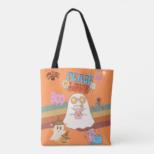 Schattigee Ghost Groovy Style Oranje Canvas tas