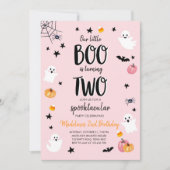Schattigee Ghost Halloween 2e Verjaardagsfeestuitn Kaart (Voorkant)