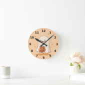 Schattigee Ghost Halloween Wall Clock Ronde Klok (Huis)
