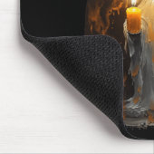 Schattigee Ghost Holding Candle Fun Halloween Goth Muismat (Hoek)