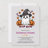 Schattigee Ghost Kinder Halloween Kostuumfeest Kaart (Voorkant)