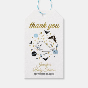 Schattigee Ghost Little Boo Halloween Baby shower Cadeaulabel