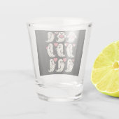 Schattigee Ghost Lover Heart Valentijnsdag Funny C Shot Glas (Achterkant)