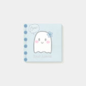 Schattigee Ghost Name Waterverf Blue Post-It Notes (Voorkant)