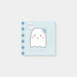 Schattigee Ghost Name Waterverf Blue Post-It Notes
