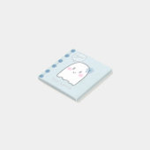 Schattigee Ghost Name Waterverf Blue Post-It Notes (Schuin)