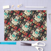 Schattigee Ghost Nurse Halloween Graphic Retro Pas Tissuepapier (Craft)