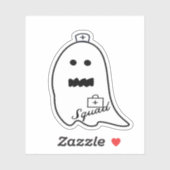 Schattigee Ghost Nurse Halloween Hand getrokken Ho Sticker (Vel)