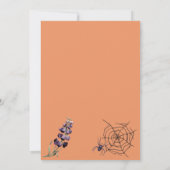 Schattigee Ghost Pumpkin Bat Spider Web Halloween  Kaart (Achterkant)