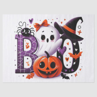 Schattigee Ghost & Pumpkin 'Boo' Halloween Decoupa Tissuepapier