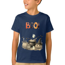Schattigee Ghost & Pumpkin BOO Kinder Halloween T-