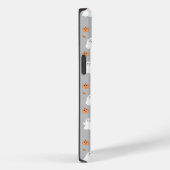 Schattigee Ghost & Pumpkin Grey Halloween Pattern Case-Mate iPhone Case (Achterkant / Rechts)