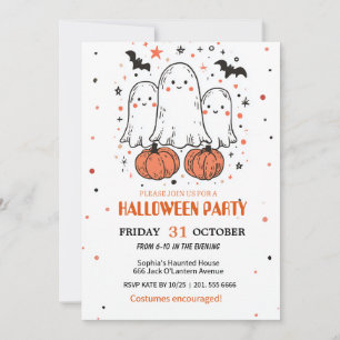 Schattigee Ghost & Pumpkin Halloween Kaart