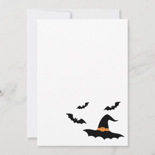 Schattigee Ghost & Pumpkin Halloween Party Uitnodi Kaart (Achterkant)