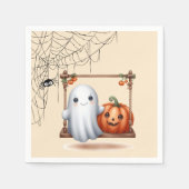 Schattigee Ghost Pumpkin Halloween Servet (Voorkant)