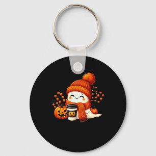Schattigee Ghost Pumpkin Spice Cup Halloween Herfs Sleutelhanger