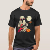Schattigee Ghost Spelen Gitaar Halloween Pompoen G T-shirt (Voorkant)