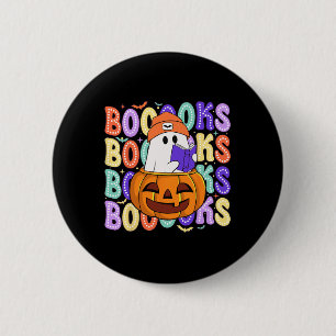 Schattigee Ghost Teacher Halloween Librarian Lees Ronde Button 5,7 Cm