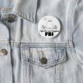 Schattigee Ghost Undercover FBI Halloween Button (In situ)