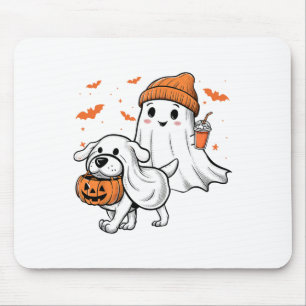 Schattigee Ghost Walking Dog Coquette Bow Hallowee Muismat