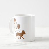 Schattigee Ghost Walking Frenchie Koffiemok (Voorkant links)