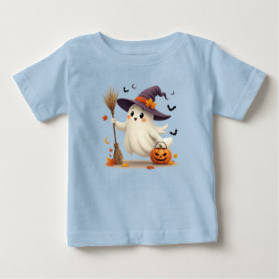 Schattigee Ghost Witch Halloween peuter T-shirt