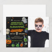 Schattigee Ghosts & Pumpkins met foto Kaart (Voorkant / Achterkant)