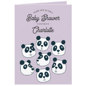 Schattigee Giant Panda Beer Baby shower Uitnodigin Bedankkaart