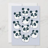 Schattigee Giant Panda Beer Baby shower Uitnodigin Kaart (Achterkant)