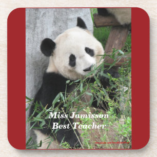 Schattigee Giant Panda Beste Leraar, Naam, Rode Se Drankjes Onderzetter
