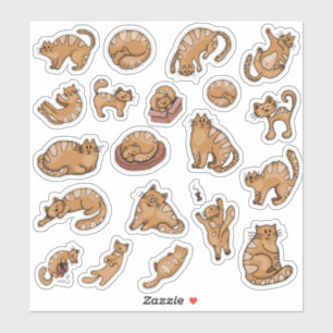 Schattigee Ginger-Cat Stickers