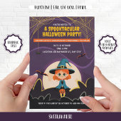 Schattigee Ginger Witch Halloween Party Uitnodigin Kaart