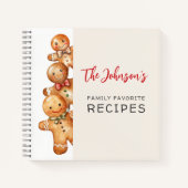 Schattigee Gingerbread Cookies Familie Favoriete R Notitieboek (Voorkant)